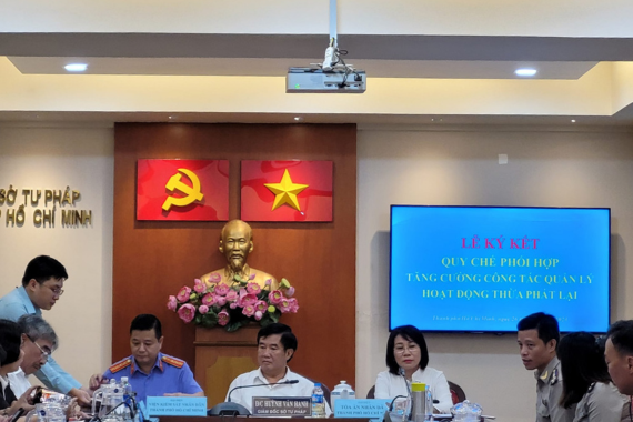 Lễ ký kết Quy chế phối hợp tăng cường công tác quản lý hoạt động Thừa phát lại trên địa bàn Tp.HCM